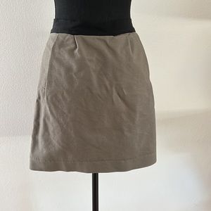 Grey skirt with black band and pockets